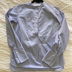 LAST CHANCE Everlane Chambray Bib Shirt 4 Blue